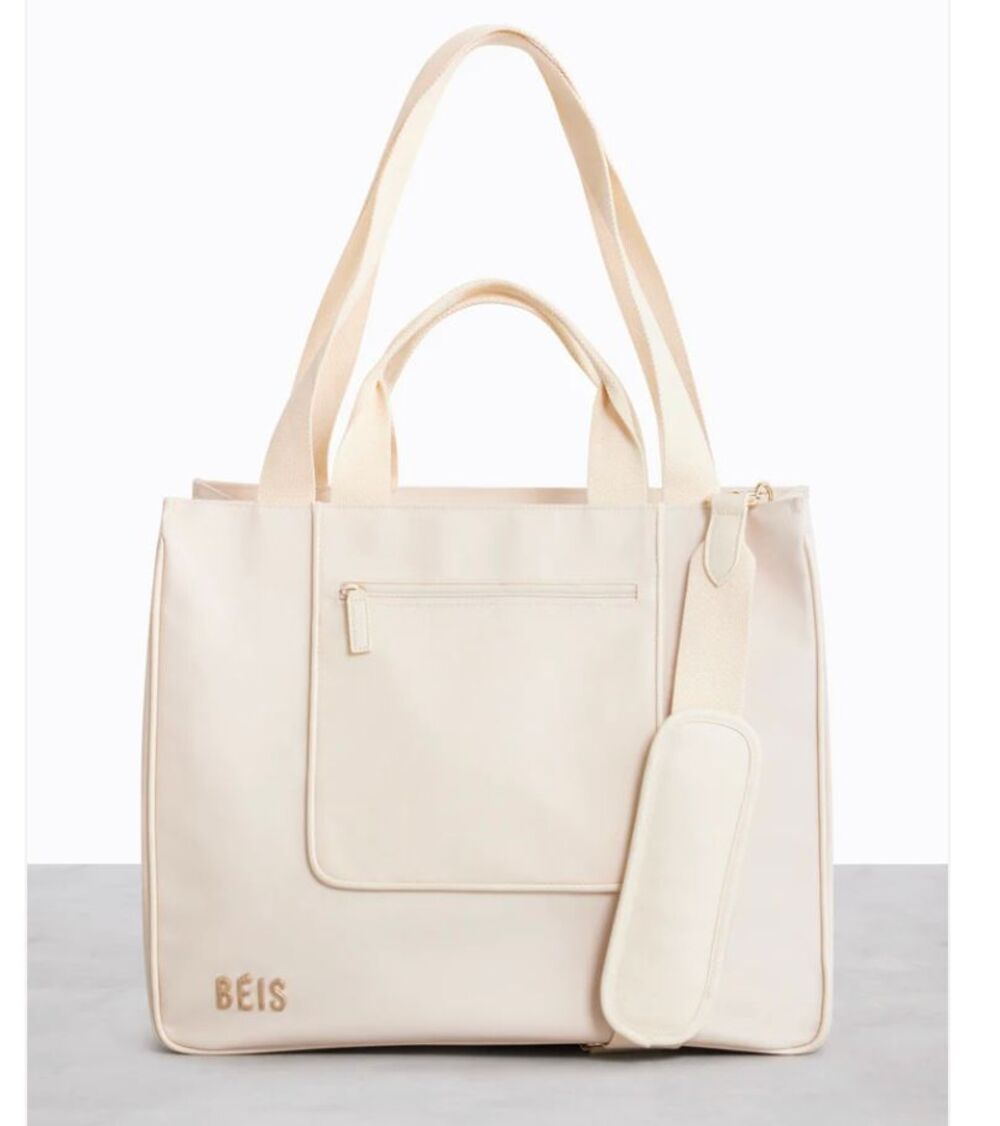 NWT BEIS The East/West Tote - beige